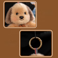 Porte-clés en peluche ours mignon, doux et moelleux, animal en peluche, vente en gros, fabricant personnalisé, pendentif, breloque de sac, cadeau pour enfants