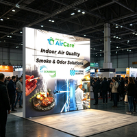 Mur d'affichage pour salon professionnel en tissu tendu SEG lumineux à LED, en aluminium modulaire 10x10FT, sans outil