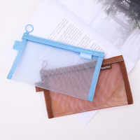 Trousse à crayons en nylon imperméable avec logo personnalisé, fermeture éclair, pour enfants, étudiants, école, bureau, fournitures quotidiennes - Grande Vente