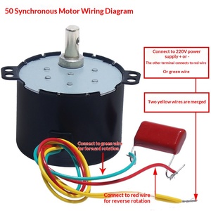 Motore sincrono <span class=keywords><strong>a</strong></span> magneti permanenti monofase AC 6W50KTYZ con flangia, <span class=keywords><strong>a</strong></span> bassa velocità, con ingranaggi per avanti e indietro, 1-110 <span class=keywords><strong>RPM</strong></span> - Product Image 4