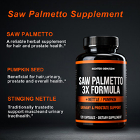 120 Capsules d'extrait de palmier nain, complément alimentaire pour la santé de la prostate chez l'homme