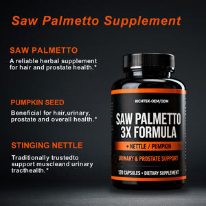 120 Cápsulas <span class=keywords><strong>Saw</strong></span> <span class=keywords><strong>Palmetto</strong></span> Extrair Cápsula Próstata Suporte Suplemento Para Saúde Masculina - Product Image 3