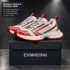 Zapatillas de Diseño de Lujo para Hombre y Mujer, Alta Calidad, Blancas y Rojas, Estilo Y2K, Malla Transpirable, Nuevas - Product Image 1