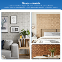 Panneaux muraux acoustiques en mosaïque 3D, surface géométrique en bois MDF concave, placage de bois PVC, imperméable, écologique, appartement