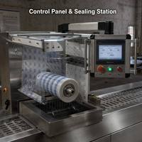 Industriële 420mm rolvoedingsmachine voor thermoformen en vacuümverpakking van hardware, werkstukken, snoep en betelnoot.