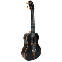 Ukulele fait à la main en bois d'ébène, vente en gros, 1 pièce