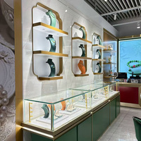 Schmuck-Vitrine für Luxusartikel-Geschäfte, Maßgefertigte LED-Beleuchtung, Einzelhandels-Display-Kiosk, Ohrringe-Schmuck-Ausstellungsvitrine