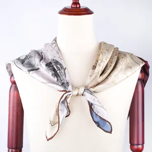 Zhonghe Supplier Custom Handmade Printing Women Twill Pure Luxury Custom Silk Scarf