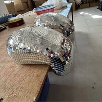 Boule disco créative en verre miroir à paillettes, décoration d'intérieur au design unique