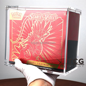 TCG Nouveau Design <span class=keywords><strong>Pokemon</strong></span> <span class=keywords><strong>Pack</strong></span> <span class=keywords><strong>Elite</strong></span> Trainer Box Organizer Transparent Etb Acrylique <span class=keywords><strong>Pokemon</strong></span> Booster Box Case - Product Image 1