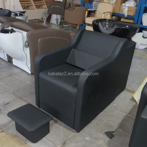 Ensemble de mobilier moderne pour salon de beauté et coiffure avec lavabo en céramique durable, repose-pieds réglable, usage commercial - Product Image 4