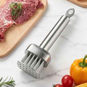 Attendrisseur à viande professionnel en acier inoxydable 304, outil à aiguilles robuste, marteau à viande pour la cuisine, le steak et la cuisson du bœuf - Product Image 3