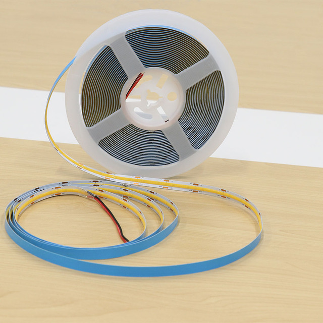 Professional In-stock  COB LED Strip Light, 5m/10m, 12V/24V, Wholesale High Quality Flexible COB Light Strip