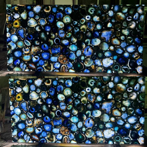 Tấm đá <span class=keywords><strong>Agate</strong></span> xanh tự nhiên bán quý, đánh bóng, có đèn nền, bán buôn - Product Image 3