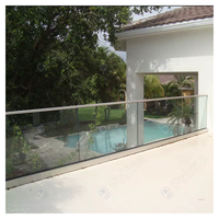 Kit complet de balustrade en verre à rainures en U Prima Custom, profil en aluminium 6063, balustrade sans cadre pour terrasse extérieure, projet résidentiel