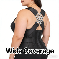 Correcteur de posture large pour le dos, taille plus, pour adultes, soutien lombaire respirant et réglable pour les grandes morphologies