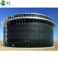 Digesteur anaérobie CSTR de 5000 m³ à commande PLC automatique, réacteur de biodigestion, système de biogaz avec pompe à moteur pour l'élevage porcin