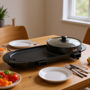 Gril électrique 2 en 1 DB, plaque détachable 2200W, sans fumée, pour 1 à 6 personnes, prise américaine - Product Image 2