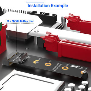 محول M.<span class=keywords><strong>2</strong></span> NVMe Key-M Oculink أنثى SFF-8612 PCIe 4.0 للحواسيب المحمولة مع دعم DOCK-OC4 و NVMe - Product Image 5