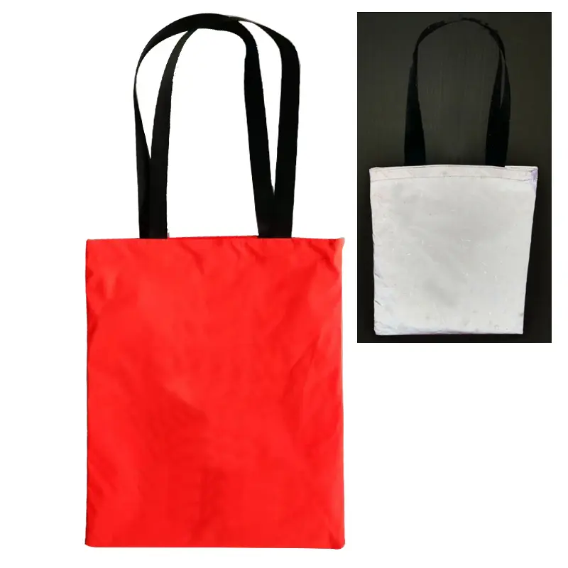 कस्टम लोगो प्रिंट नारंगी रंगीन recyclable चिंतनशील कपड़े गैर बुना foldable किराने की खरीदारी ढोना बैग के साथ लंबे समय से हैंडल