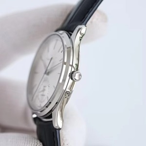 Reloj de Hombre Ultra Lujoso de Prestigio Ultra Delgado con Fase Lunar Celestial, Caja de Acero Inoxidable Plateado, Esfera Blanca, Fecha, Mecánico Automático - Product Image 4