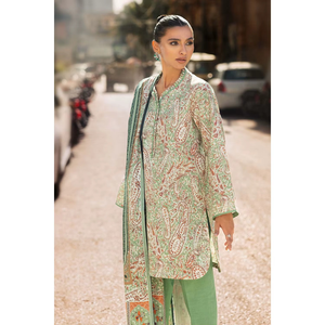 Combinaisons en coton/laine de style pakistanais brodées pour femmes, Shalwar Kameez d'été pour femmes - Product Image 4