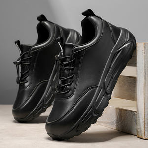 Chaussures de marche décontractées en cuir pour hommes, <span class=keywords><strong>grande</strong></span> <span class=keywords><strong>taille</strong></span> US 13 EUR 47, lacets rapides, semelle épaisse confortable, chaussures de travail urbaines pour femmes - Product Image 5