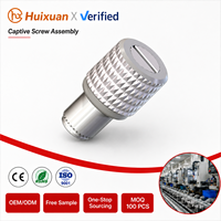 M3 6-32 Press-In Captive Screw 18mm Aluminum Knob Stainless Steel Spring Loaded Quick Release Panel Fastener