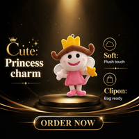Peluche Princesse Personnalisée, Jouet en Peluche Doux, Breloque de Sac, Poupée pour Cadeau d'Enfant