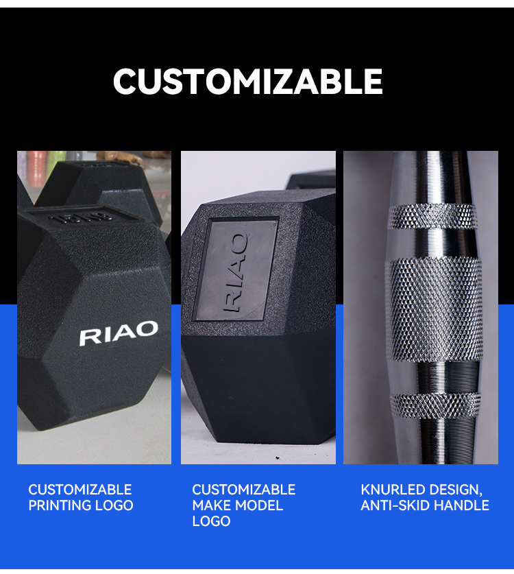 OKPRO Factory Direct Selling Strength Training Customized Rubber Hex Dumbbell Lbs Weights for Gym