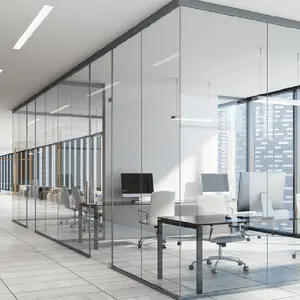 Benutzer definiertes Interieur Private Space Office Partition 10mm 12mm klares, vollständig gehärtetes, transparentes Glas für Trennwände