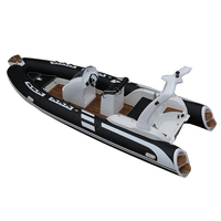 Bateau gonflable rigide de coque en fibre de verre de luxe Sundeck 19ft RIB 580 avec moteur à vendre