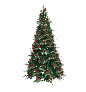 Duoyou Luxury christmas tree metal wood stand customized decoration christmas tree snow flocked xmas tree