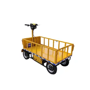 4 Wheel Platform Trucks Hand Carts Trolleys Garden Storage Cart Battery Electric Platform Carts