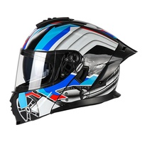 Casque de moto respirant quatre saisons avec grandes ailes arrière, protections de tête pour la course urbaine homme et femme