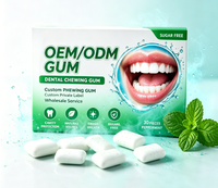 Gommes à mâcher sans sucre à base d'xylitol, marque privée, pour la reminéralisation des dents, l'haleine fraîche et la santé bucco-dentaire