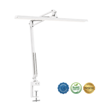 Lampe de bureau LED en métal anti-éblouissement, pliable, avec fonction tactile de gradation/temporisation des couleurs, protection oculaire, alimentation CA pour étude, chambre, étudiants, dessin