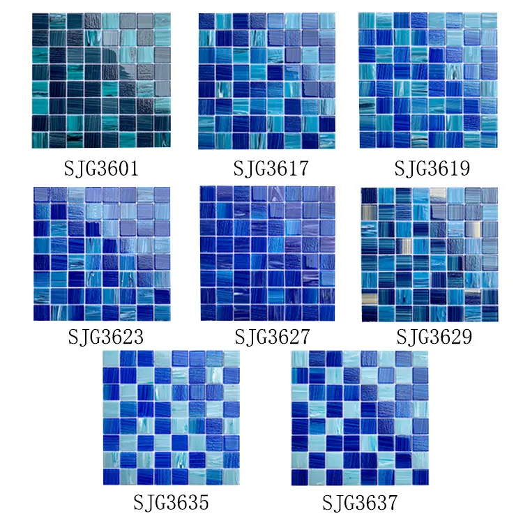 Nieuwe Disgn Hot Melt Zwembad Tegels Blauw Kristal Glas Mozaïek Tegel Backsplashes Keuken En Badkamer