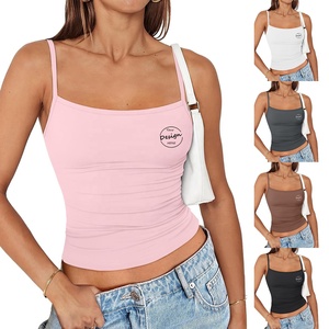 Canotta da <span class=keywords><strong>donna</strong></span> in puro cotone Sexy e comoda senza maniche produttori sfusi Design personalizzato Jersey Street Wear - Product Image 3