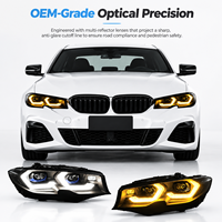 Ensemble de phares LED modifiés de style cuillère, DRL bicolore, lentille de projecteur laser, pour BMW Série 3 G20 2019-2022