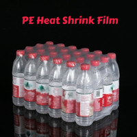 Film rétractable PE sur mesure pour bouteilles de jus et de soda, emballage en rouleau souple avec fonction anti-humidité