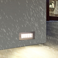 Lumière d'escalier LED 5W IP65 étanche, éclairage de marche CRI 70 3000K-6500K, température de couleur réglable, construction en aluminium pour éclairage mural extérieur