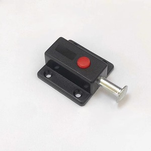 Plastic <b>Spring</b> Latch Door Bolt With Red Button For Cabinet Window Door Easy Installation Minimalist Design Home Use - Product Image 3