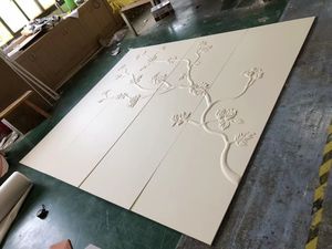 Custom Interieur Interieur Borduurwerk Lederen Stof Bekleding Wandpaneel Behang Brandveilig En Vochtbestendig - Product Image 2