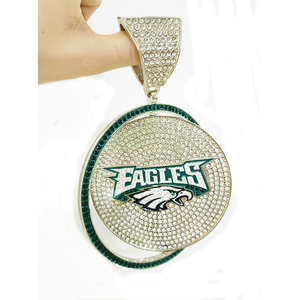 Compre un Moderno Collar <span class=keywords><strong>de</strong></span> Plata con Colgante <span class=keywords><strong>de</strong></span> los Philadelphia Eagles Esmaltado para <span class=keywords><strong>Hombre</strong></span> - Product Image 5