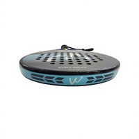Raquette de padel en fibre de carbone tissée OEM 12k, finition holographique transparente, professionnelle