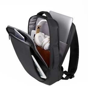 Sac à dos pour ordinateur portable à grande capacité avec compartiment personnalisé, design tendance, imperméable, sac à dos d'affaires, port de charge USB - Product Image 4