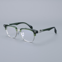 Montures de lunettes rectangulaires sophistiquées à monture complète unisexe, combinaison métal-acétate, verres correcteurs pour lunettes de lecture