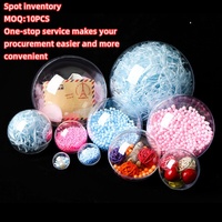 Ornements Ronds en Plastique Creux Flottants Transparents, Remplitables, Tailles Assorties, pour Noël et Mariages, Vente en Gros