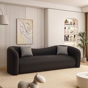 Canapé de salon pour petit appartement de luxe léger - Canapé en cuir double trois places résistant aux griffes de chat pour maisons <span class=keywords><strong>d</strong></span>'hôtes et hôtels - Product Image 2